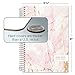 HARDCOVER Academic Planner 2019-2020: (June 2019 Through July 2020) 5.5 Daily Weekly Monthly Planner Yearly Agenda. Bonus Bookmark, Pocket Folder and Sticky Note Set (Pink Marble)