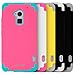 Fosmon HYBO-DUOC Series Detachable Hybrid Silicone + PC Case for HTC One Max / HTC T6 (Pink / White)