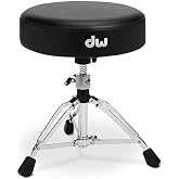 DW 9101 Classic Round Drum Throne, Black, Foam Seat