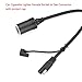 KUNCAN 12V-24V SAE to Car Cigarette Lighter Female Socket, SAE to Cigarette Lighter Male Plug, SAE to Battery Alligator Clip Extension Cable, with SAE Connector, for Car Battery Charge