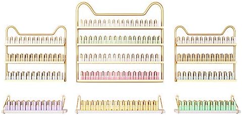 金属の壁に取り付けられたマニキュアラック マニキュア化粧品収納ラック アートサロン壁
