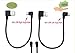 CERRXIAN 9Inch Mini USB Cable Combo Mini USB Right Angle & Left Angle Male to USB Type A 2.0 Left Angle Male Data Sync and Charge Cable (Black)(2Pack) L