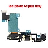 Afeax Compatible with OEM Original Replacment for iPhone 6S Plus USB Charging Port Dock Connector Flex Cable + Microphone + Headphone Audio Jack Replacement for iPhone 6s Plus 5.5" Grey