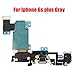 Afeax Compatible with OEM Original Replacment for iPhone 6S Plus USB Charging Port Dock Connector Flex Cable + Microphone + Headphone Audio Jack Replacement for iPhone 6s Plus 5.5" Grey