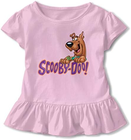 Scooby Doo Toddler Girls' Crew Neck Short Sleeve Ruffle Tee T-Shirts