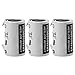 Three Exell PLC-7 w/Tabs CR14250SE 3V 1/2 AA Laser Lithium Battery Button Top Used In Numerical Control Systems Personal Computers & Other Electronics Applications Replaces Sanyo CR12600SE CR2NP