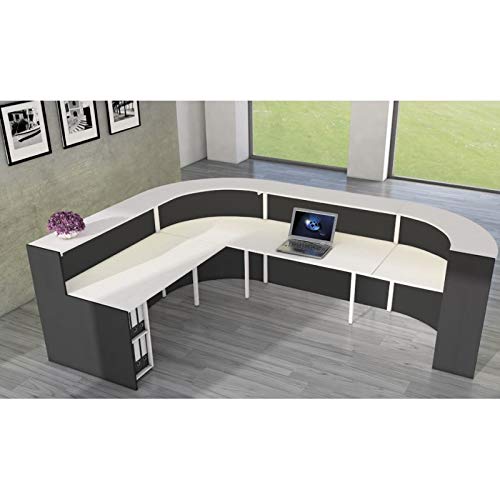 Bari L-Theke für Büro & Praxis/Weiß – Bild 4