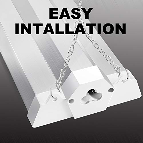 6 Pack Linkable LED Shop Lights for Garage BBOUNDER 4FT 40W 5000K LED Work Shop Light LED Utility Shop Light (300W Equivalent) - Thumbnail 3
