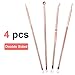 IBEET Blackhead Remover Kit,Comedone Extractor Tool,Anti-microbial Double-side,Treatment for Blemish, Whitehead Popping, Zit Removing for Risk Free Nose,Rose Gold, 4 PCS