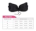 Adhesive Bra, Push Up Strapless Bra with Drawstring Reusable Invisible Silicone Backless Bras for Women, Black, Cup D