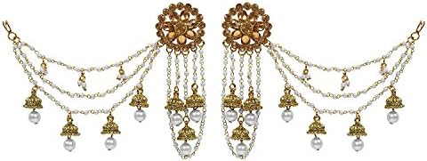 VVS Jewellers Gold Tone Ethnic Indian Wedding Party Diwali Gift Bollywood Bahubali Jhumka Earrings