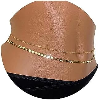 Bomine Layered Sequins Waist Chain Dress Belly Body Chain Body