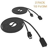 (10FT,2 Pack) SNES Classic Controller Extension Nylon Braided Cable, Compatible with Mini NES Classic Controller (2016)- Super Nintendo SNES Classic Edition Controller (2017)- Wii Remote/Nunchuck