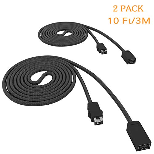 (10FT,2 Pack) SNES Classic Controller Extension Nylon Braided Cable, Compatible with Mini NES Classic Controller (2016)- Super Nintendo SNES Classic Edition Controller (2017)- Wii Remote/Nunchuck (10FT,2 Pack) SNES Classic Controller Extension Nylon Braided Cable, Compatible with Mini NES Classic Controller (2016)- Super Nintendo SNES Classic Edition Controller (2017)- Wii Remote/Nunchuck