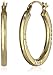 Amazon Collection 14k Yellow Gold Diamond-Cut Hoop Earrings