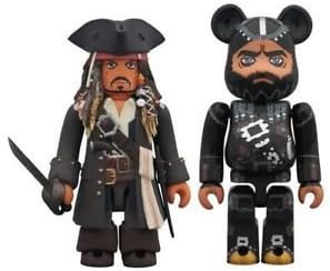 Pirates Of The Caribbean Jack Sparrow & Blackbeard Kubrick Bearbrick 2-Pack