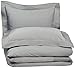 Amazon Brand – Pinzon 400-Thread-Count Egyptian Cotton Sateen Duvet And Sham Set - Full or Queen, Sterling