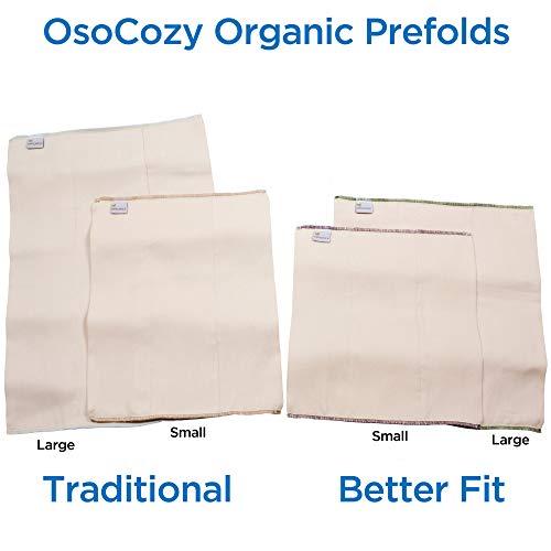 OsoCozy Organic Cotton Prefolds (Infant Short (6-16 lbs) - Thumbnail 4