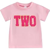 Toddler Baby Girls Birthday Shirt 2nd 3rd 4th Birthday Tshirt Two Three Four Bday Party Outfits Embroidery Tee Tops