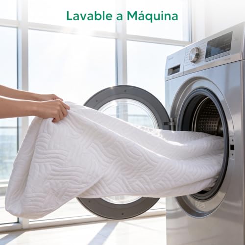 VIOPY Colcha Ligera matrimonial,210×240 CM,cubrecama Reversible,con 2 Funda de Almohada,edredones,Suave Tacto, Ligero y Fresco,Ropa de Cama,Verano y Uso Anual.Blancos para el hogar(Blanco)