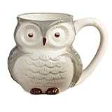 Surprise Owl Coffee Mug with Baby Owl Inside - 15 Oz (Grey)