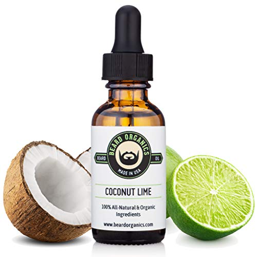 Beard Organics - Coconut Lime Beard Oil for Men (Infused with Lime & Coconut Oil)