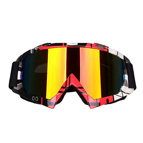 Yunhigh Motorcycle Goggles Over Glasses Ski Snowboard Snowmobile Riding Motocross Goggles Yellow Lense Windproof Anti-Fog Anti-Slip Winter Outdoor Protective Glasses for Men Women