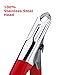 PETTOM Dog Cat Nail Clipper Professional Pet Claw Trimmer Stainless Steel Pet Toes Cutter Grooming Tool for Small Medium Dogs Cats (Guillotine Nail Clipper) Red