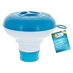 U.S. Pool Supply Pool & Spa Floating Chlorine & Bromine 1" Tablet Chemical Dispenser, 5" Diameter, Collapsible Floater
