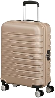 Flashline - Hartschalenkoffer Handgepäck 55 x 40 x 20 cm - Kabinentrolley für Ryanair & die meisten Airlines, 34 L, Ivory Gold