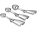 QHTY Small-Medium-Large 3 Packs Ice-Cream Scoop Stainless Steel and Trigger Cookie Spoon Melon Spoon