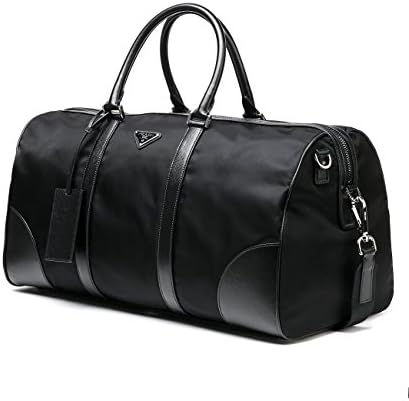 Wiberlux Prada Men's Triangle Logo Detail Duffel Bag