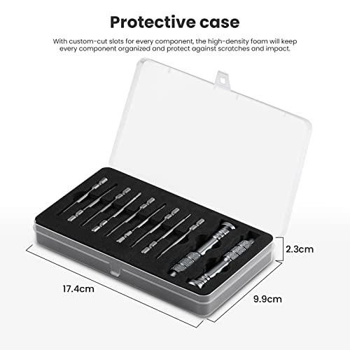 NEEWER 11Piece Precision Screwdriver Set, 2 Handles with 9