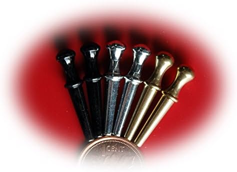 6 Solid Metal Cribbage Board Pegs