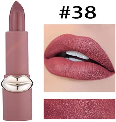 MISS ROSE Lipstick Matt Waterproof Long Lasting Lip Cosmetic Beauty Makeup Matte Liquid Lipsticks Kit Gloss Stick Cosmetics Mini Set Birthday Edition Sticks Perfect Summer Finished Glosses(#38)