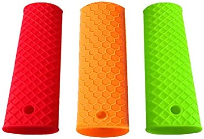 Amazon Com Wodifer 3 Pack Silicone Hot Handle Holder Potholder Rubber Pot Handle Sleeve Heat Resistant For Cast Iron Pans Metal Frying Pans Skillets Griddles Kitchen Dining