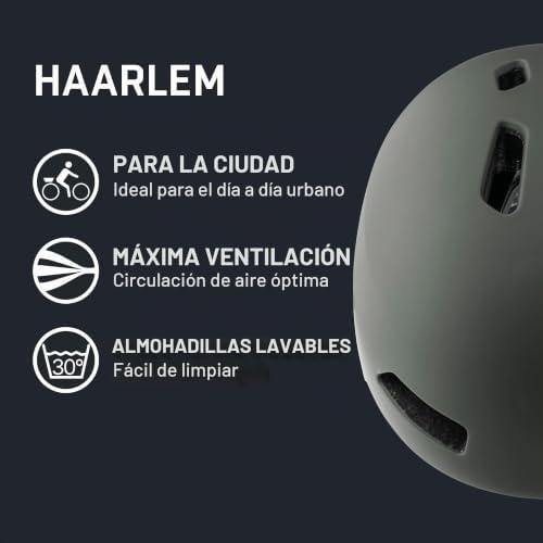 Unissex - Adultos, capacete de bicicleta HAARLEM, cinzento-café mate, 52-57 cm