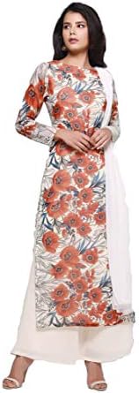 Diyaonline Bold Contrast Floral Straight Suit