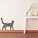 OFISSON Walking Cat Floral Pattern Kitty Silhouette Wall Sticker Peel and Stick Decal, Baby Room Wall Decor, Sticker for Children Baby Kids Boy Girl Bedroom Nursery Decor