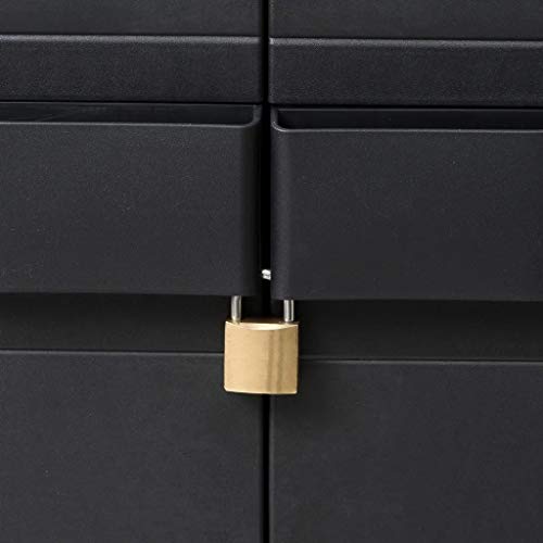 Cikonielf Hochschrank für den Außenbereich, wasserdicht, 65 x 38 x 171 cm, Gartenschrank mit 2 Türen und 3 verstellbaren… – Bild 6