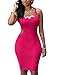 Cfanny Women's Cut Out Back Bodycon Dress Clubwear,Rosy,Medium