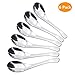 CocoKool Soup Spoons, Premium Stainless Steel Japanese Soup Spoon, Widely-Used Metal Soup Spoons, Durable Stainless Soup Spoons, Thick Heavy-Weight Ramen Spoon with Modern Look, Set of 6 (Silver)