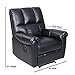ClickDecor Langston Recliner Faux Leather Black