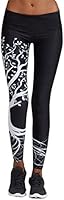 Mujer Pantalones Largos deportivos SMARTLADY Patrón de árbol Leggings para Running, Yoga y Ejercicio