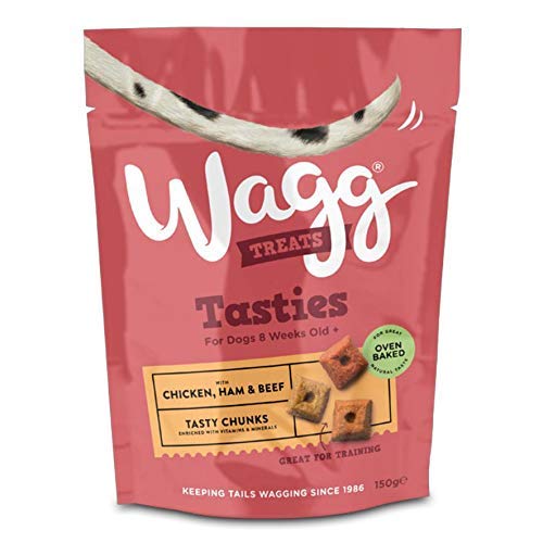 Wagg Tasty Chunks Treats with Chicken, Ham and Beef 150gm, Deal of 4