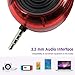 Wireless Speakers, Crystal Portable Mini Speaker with 3.5mm Aux Audio Jack Plug in Clear Bass Micro USB Port Audio Dock for Smart Phone, for iPad, Computer (Red)thumb 1