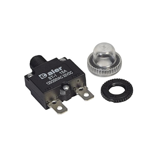Zephyr 15 Amp DC Circuit Breaker PushButton Reset with Quick Connect Terminals and Waterproof