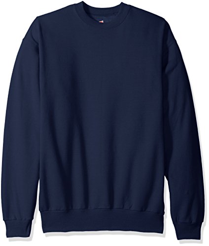 Hanes Men's EcoSmart Fleece Sweatshirt, Navy, Large