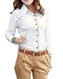 Amoin Amoin Women Career Black/White Leopard T Shirt White,Medium