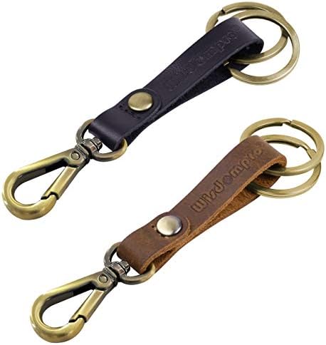 Amazon.com: LILIP Vintage Leather Keychain for Men & Women - Heavy